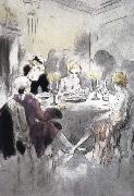 Louis Lcart Dinner oil painting